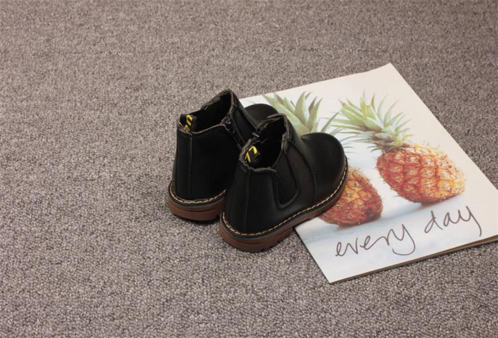 SXCHEN Kids Shoes Children's Unisex Martin Boots English Single Boots Short Boots Boys Boots Boutique Baby Leather Boots Boy Martin Boots Girl Short Boots Fashion Boots School Shoes Anti-slippery