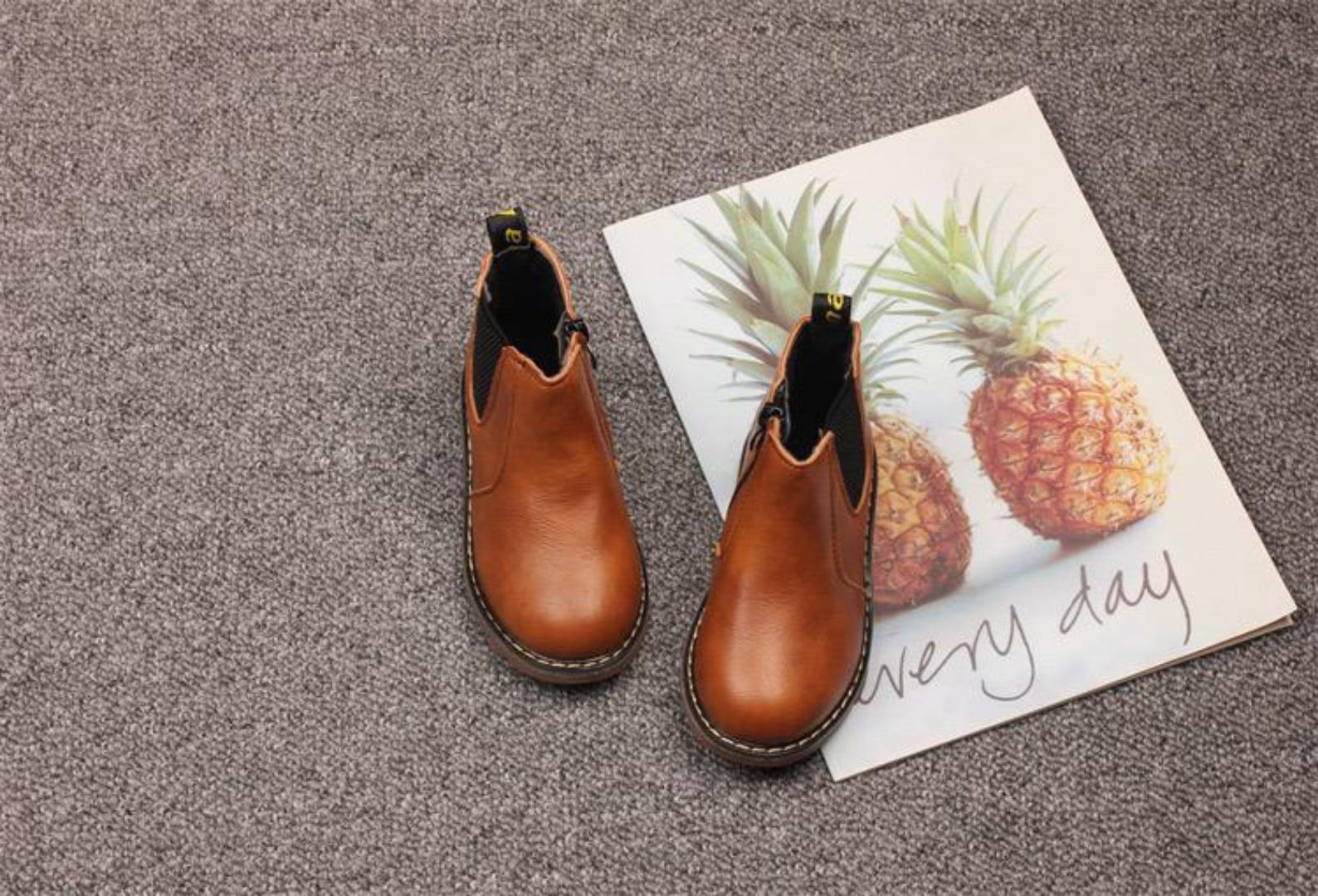 SXCHEN Kids Shoes Children's Unisex Martin Boots English Single Boots Short Boots Boys Boots Boutique Baby Leather Boots Boy Martin Boots Girl Short Boots Fashion Boots School Shoes Anti-slippery