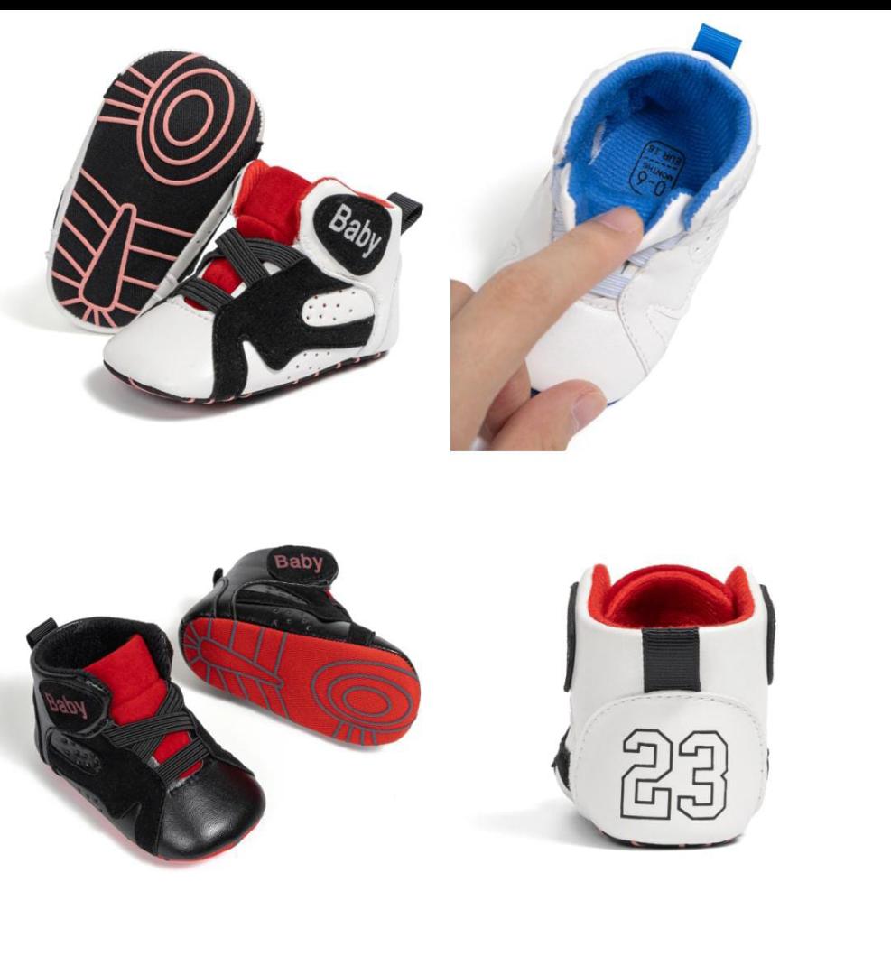 High top baby sneakers letters print soft sole anti-slip prewalkers shoes for baby boy casual shoes