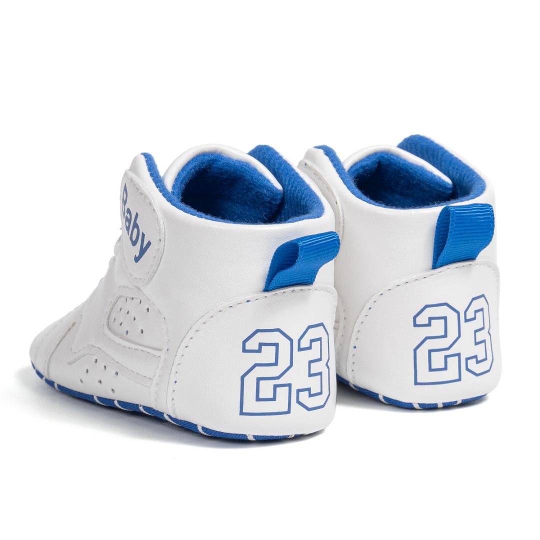 High top baby sneakers letters print soft sole anti-slip prewalkers shoes for baby boy casual shoes