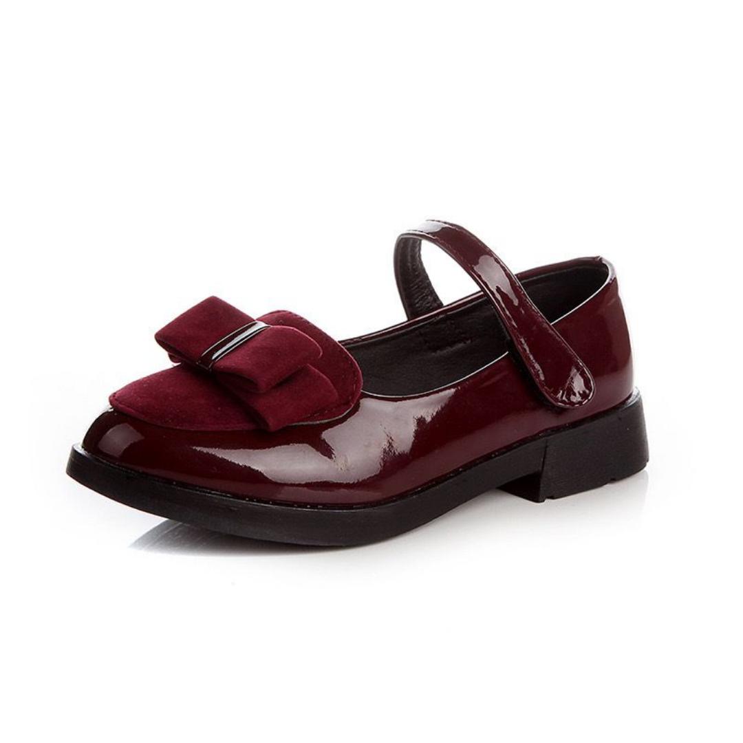 girls leather shoes for children wedding dress princess school shoes kids summer bow-knot black student sandals Korean fashion