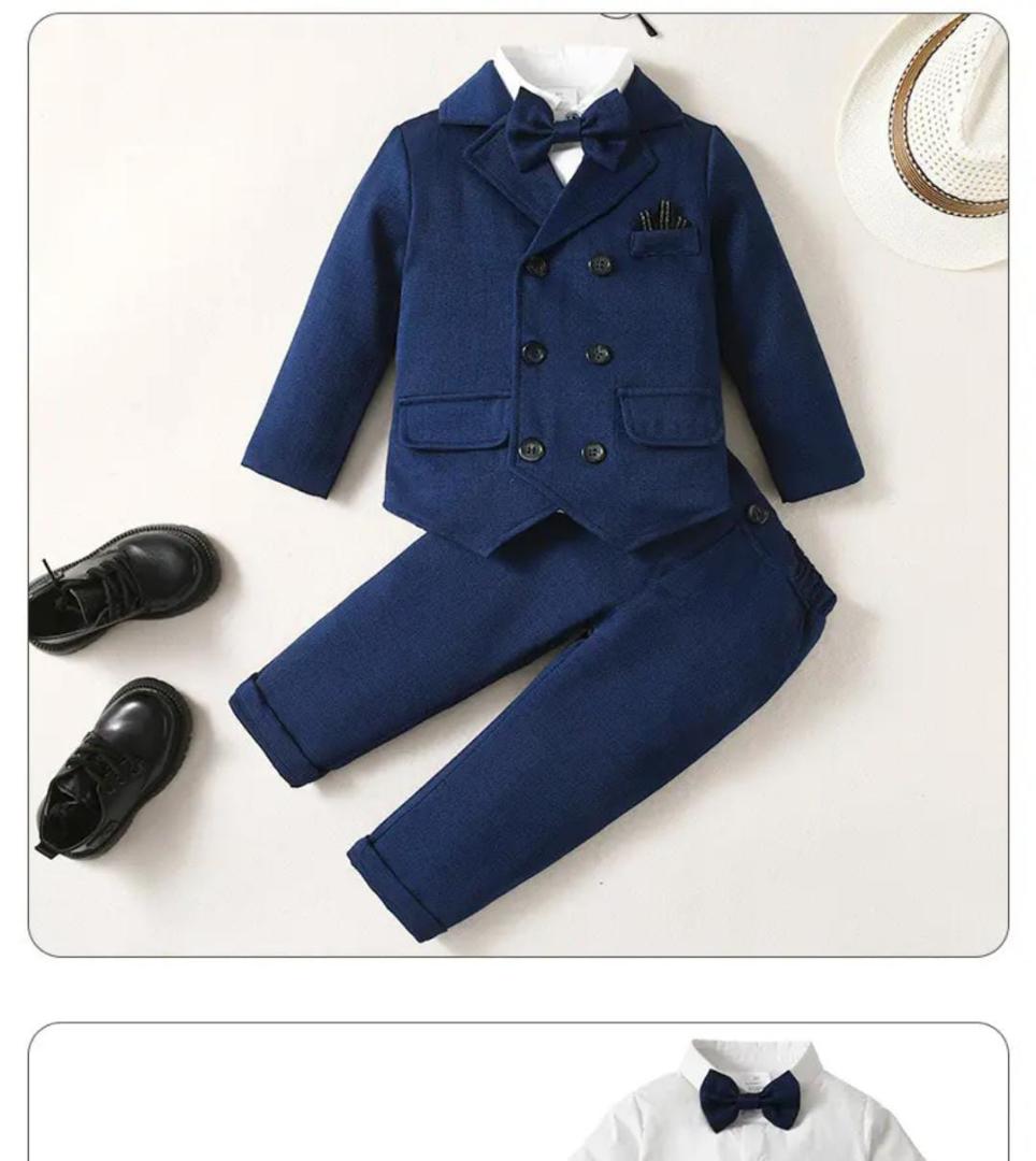 new hot wholesale kids boys clothes set toddler 2pcs suit outfit birthday toddler formal children boys blazers for wedding
