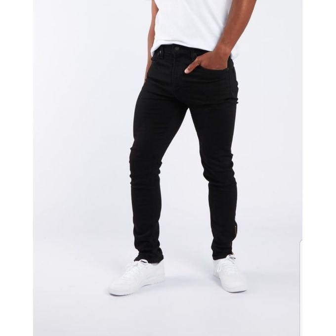 MEN'S FASHION SLIM FIT DENIM JEANS TROUSER - BLACK  Cotton Slacks Slim Fit Pants . High Quality Stretched denim Fabric.More Comfortable