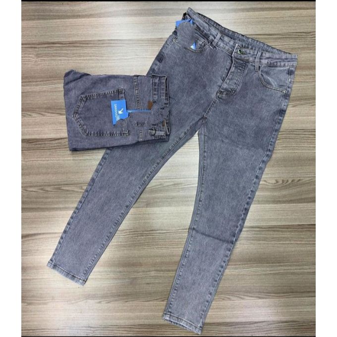 Men's Loose Straight Middle Waist Thin Jeans Boy's Leisure Youth Pants Men's Trousers Business pants Blue Mid-rise stretch jeans Classic men's slacks