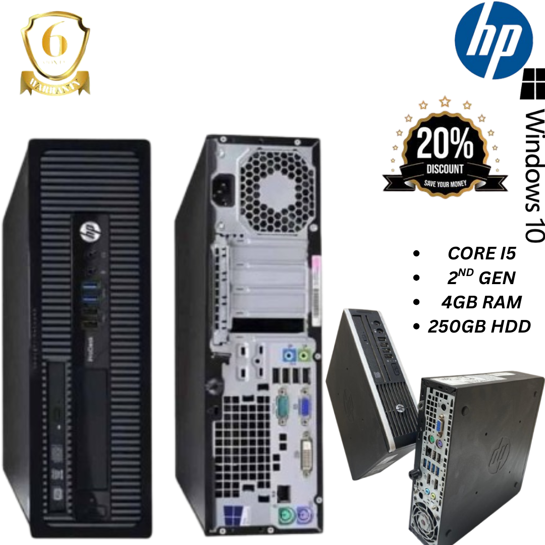 Refurbished HP Mini Desktop Core i5-2ND GEN | 4GB RAM | 250GB HDD | Windows 10 Pro