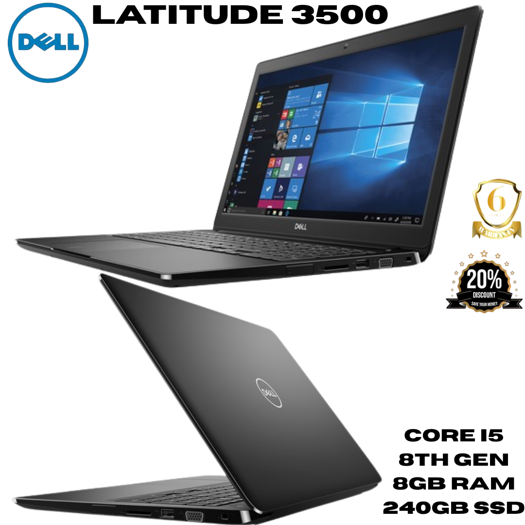 Dell Latitude 3500 | Intel Core i5 8th Gen | 15.6" Display | 8GB RAM | 240GB SSD | Japanese Keyboard | 2019 Release | Business Laptop