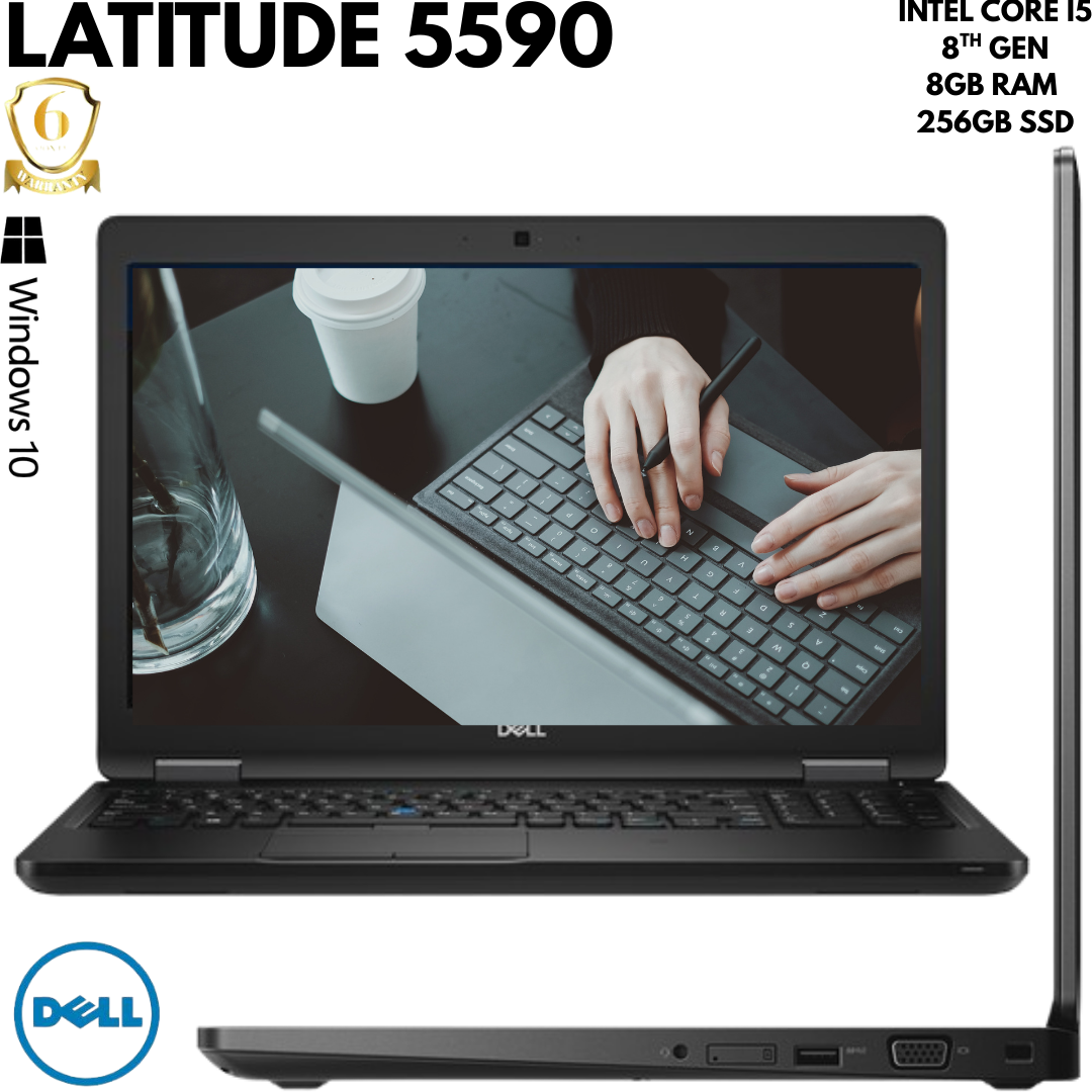 Refurbished Dell Latitude 5590 – Intel Core i5 | 8GB RAM | 256GB SSD | 15.6” Display | Windows 10 Pro