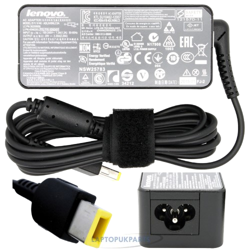 Original Lenovo Laptop Charger 45W - USB Pin Laptop Charger AC/DC Laptop Adapter – Model ADLX45NDC2A (20V 2.25A, USB Pin)