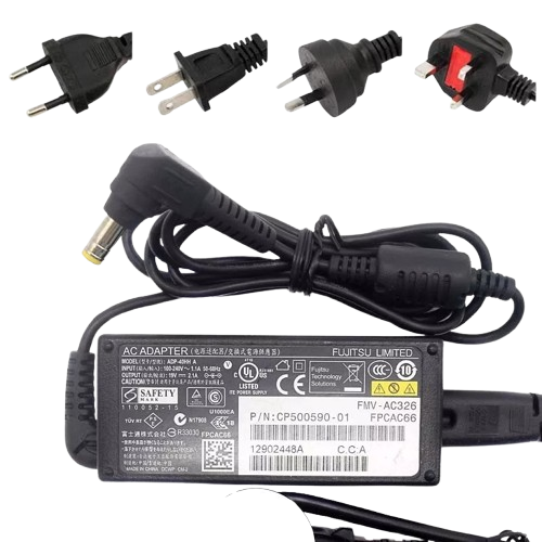 Original Fujitsu AC Power Adapter Charger – Model ADP-40HH A, 40W 19V 2.1A Output, 100-240V Input, 5.5mm x 2.5mm Barrel Connector, Compatible with Fujitsu Lifebook and Other Select Models