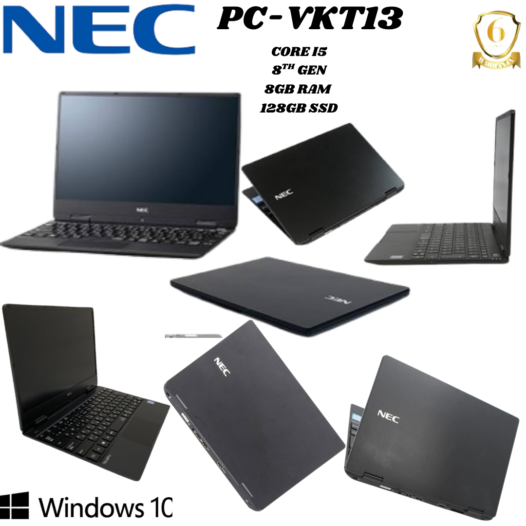 NEC PC-VKT13H | Intel Core i5-8200Y | 8GB RAM | 128GB SSD | Compact & Reliable Laptop for Work and Study
