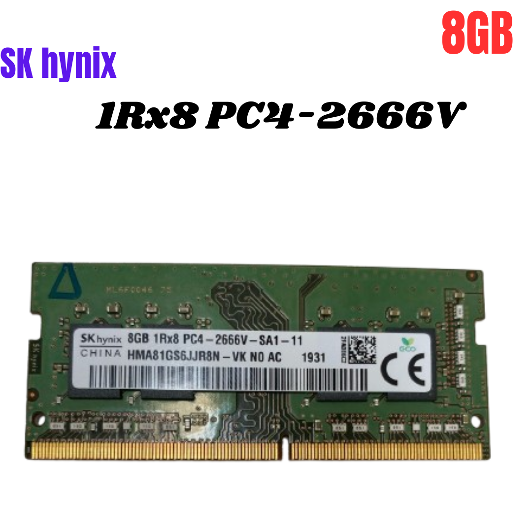 8GB DDR4 2666MHz RAM – 1Rx8 PC4-2666V SA1-11 Laptop Memory Module