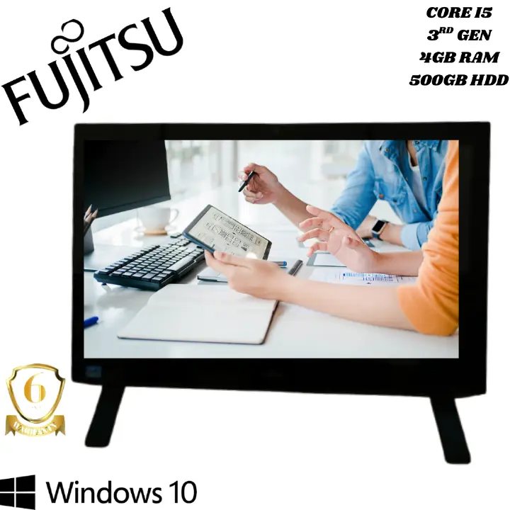 Powerful Refurbished Fujitsu All-in-One PC with Intel Core i5-4, 4GB RAM, and 500GB HDD. Ideal for office, home, and study. Great deal.