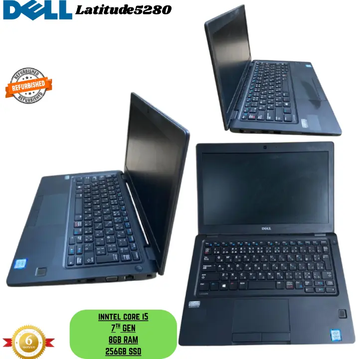 Dell Latitude 5280 – Intel Core i5-7300U – 8GB RAM – 256GB SSD – 12.5" HD Display – Windows 10 Pro – Compact Business Laptop