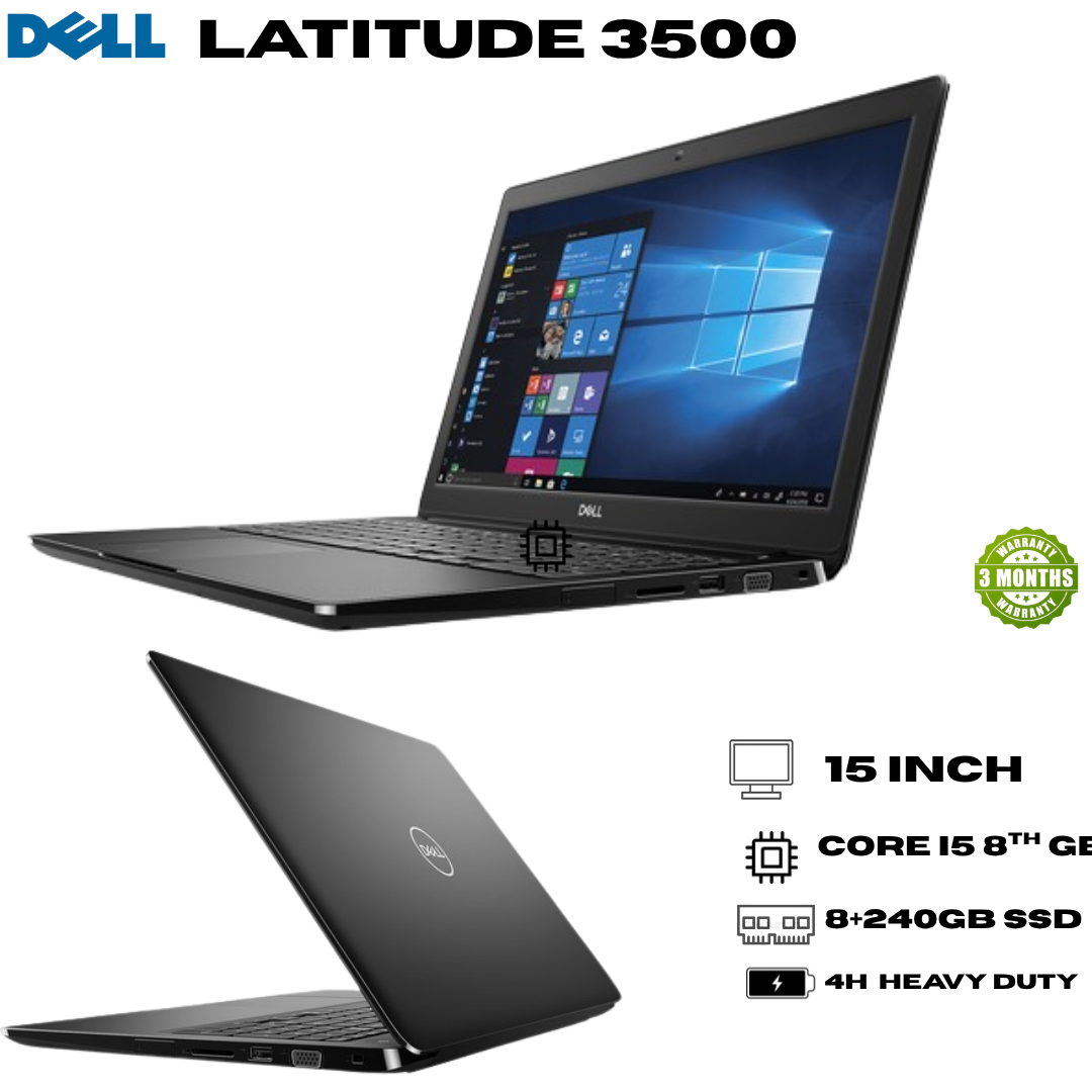 Dell Latitude 3500 | Intel Core i5 8th Gen | 15.6" Display | 8GB RAM | 240GB SSD | Japanese Keyboard | 2019 Release | Business Laptop