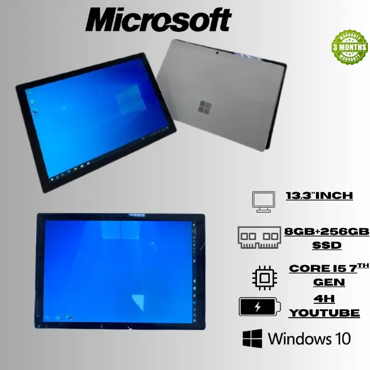 Refurbished Microsoft Surface with Intel Core i5 | 8GB RAM | 256GB SSD | Windows 10 Pro – Affordable & High-Performance Laptop