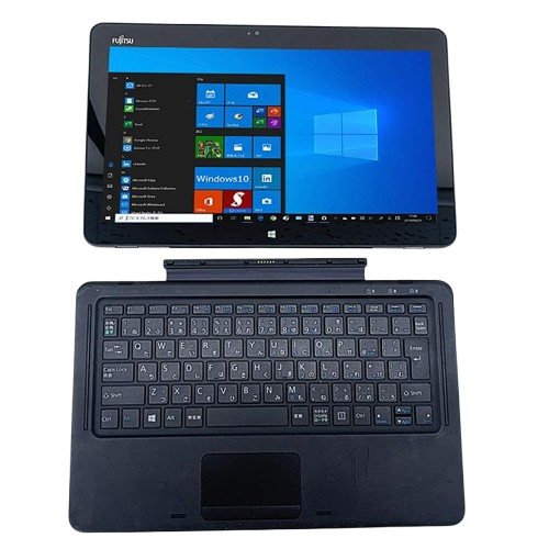 Fujitsu Arrows Tab R727/P Touchscreen – Intel Core i3 7th Generation 2.40GHz Processor, 4GB DDR4 RAM, 128GB SSD Storage, 12.5-Inch Full HD Display, Detachable Keyboard, Windows 10 Pro.
