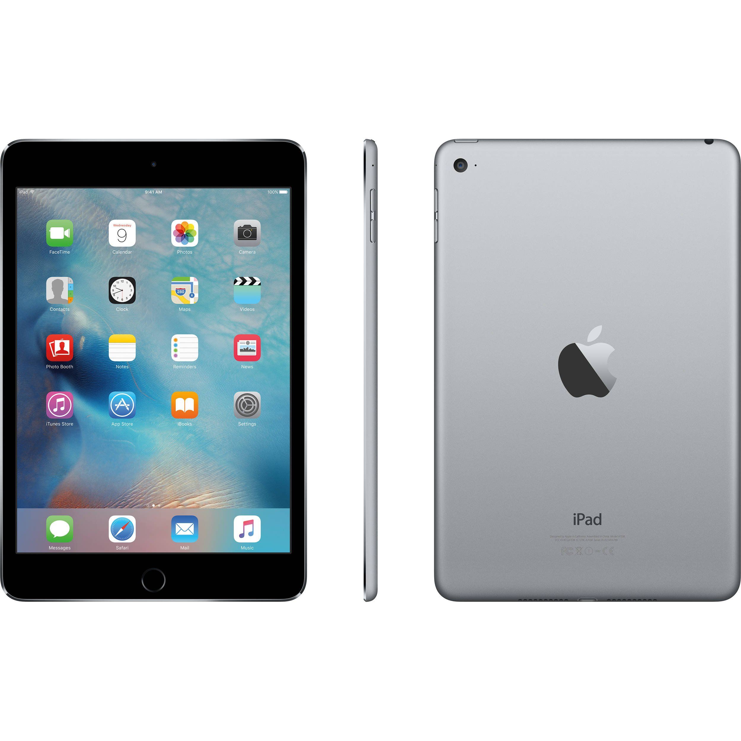 Apple IPAD Mini 4 MK9N4CH/A- 9.7 Inch Retina Display , 128GB Storage, WIFI Only-Slim, lightweight & powerful IOS Tablet for work, study and entertainment | Refurbished Tablet