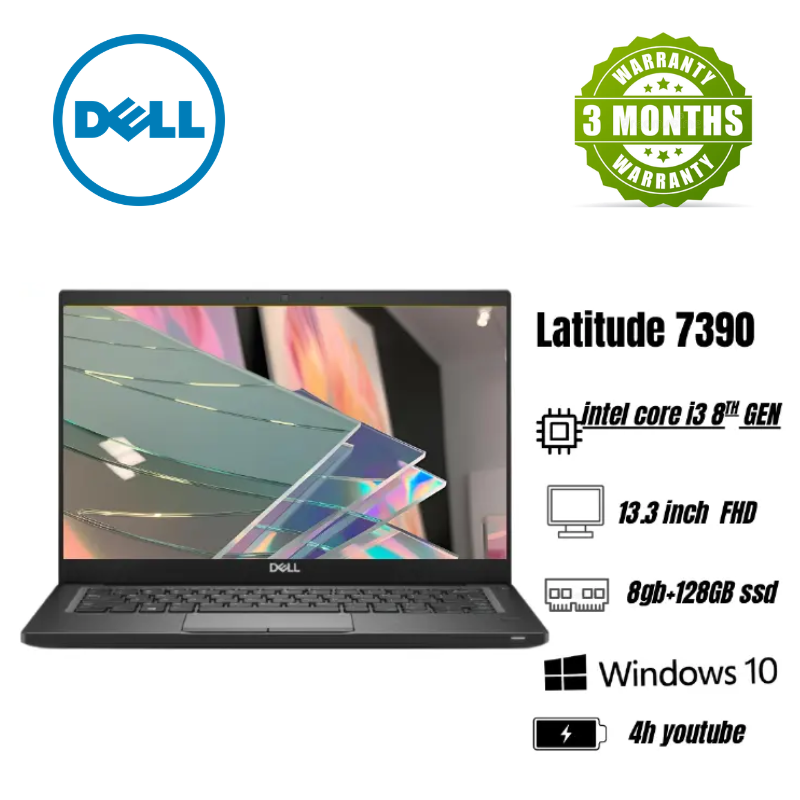 Refurbished Dell Latitude 7390 – Intel Core i3-8130U – 8GB RAM – 128GB SSD – 13.3” Full HD – Windows 10 Pro – Japanese Keyboard – Notebook Laptop
