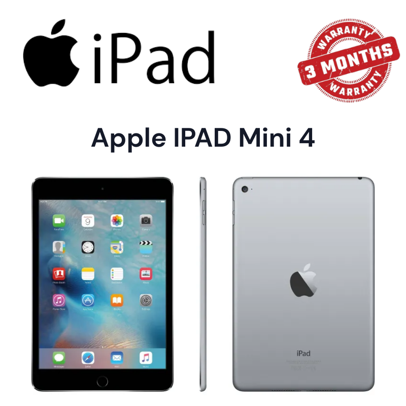 Apple IPAD Mini 4 MK9N4CH/A- 9.7 Inch Retina Display , 128GB Storage, WIFI Only-Slim, lightweight & powerful IOS Tablet for work, study and entertainment | Refurbished Tablet