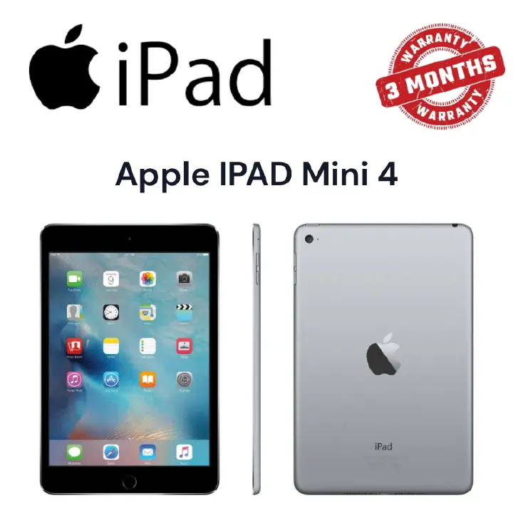 Apple IPAD Mini 4 MK9N4CH/A- 9.7 Inch Retina Display , 128GB Storage, WIFI Only-Slim, lightweight & powerful IOS Tablet for work, study and entertainment | Refurbished Tablet