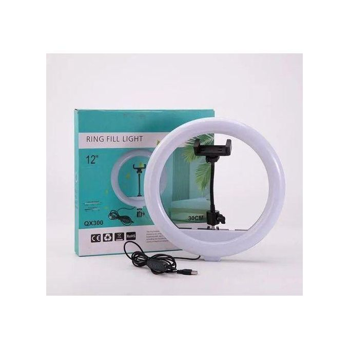 12 Inch Professional Big LED Ring Light Dimmable Lighting with 3 Color Modes for Photo Shoot Video Shoot Live Stream Makeup with 2.1M Tripod Stand Compatible with iPhone Android Phones and Cameras
