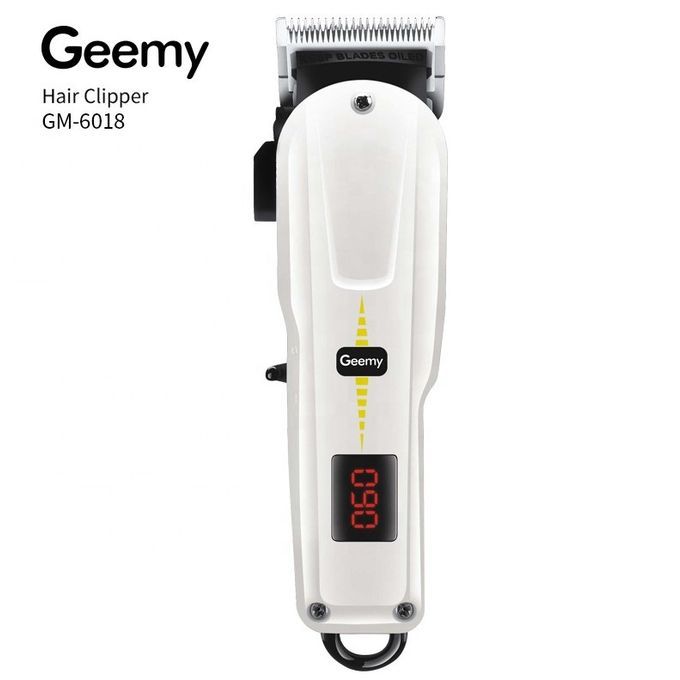 Geemy Professional Rechargeable Shaving Machine Hair Clipper | Cordless Rechargeable LED Display Hair Clipper Heavy Duty for Hair and Beard Cut