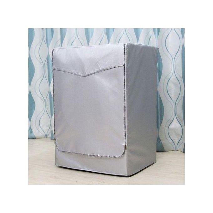 Front Load Machine Washing Cover Dust Proof Waterproof - Silver with Zip