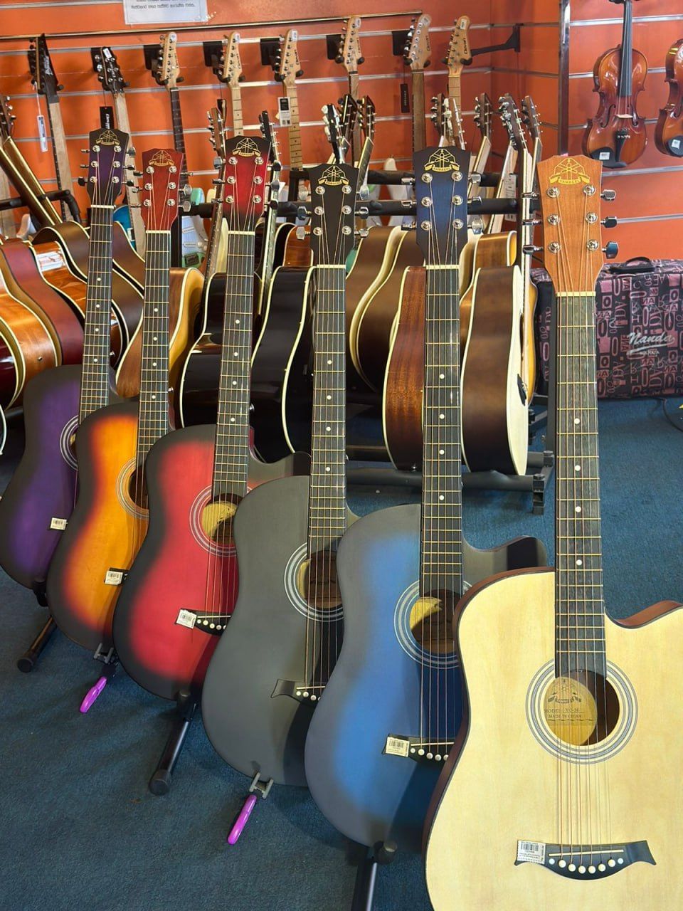 6 Stringed Acoustic Box Guitar - 1 PC