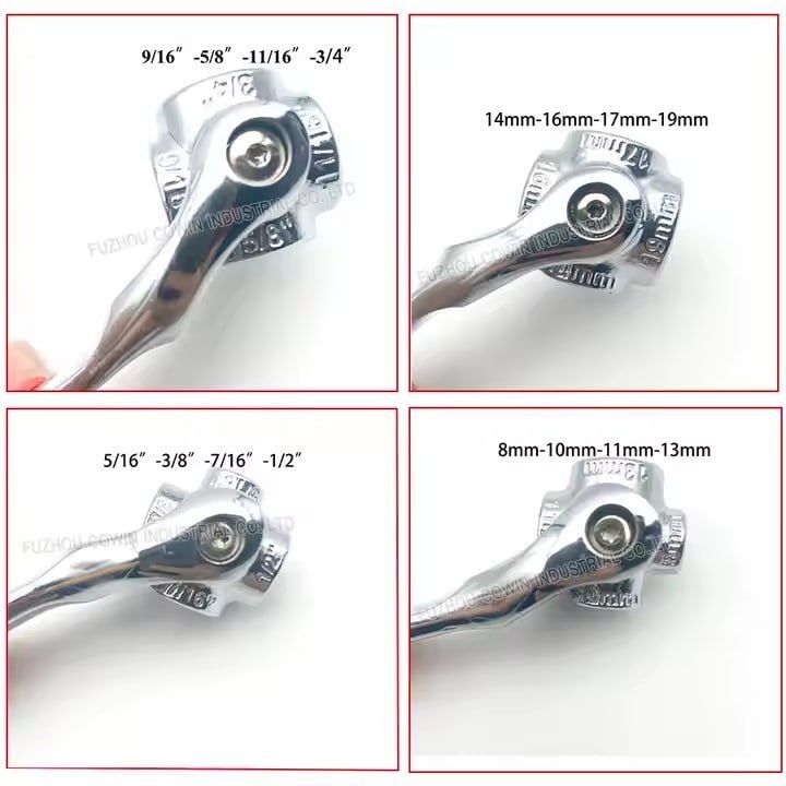 48 In 1 Tools Socket, Multifunction Universal Wrench, 360 Degree Revolving Spanner, Works with Spline Bolts,Torx, Square Damaged Bolts and Any Size Standard or Metric