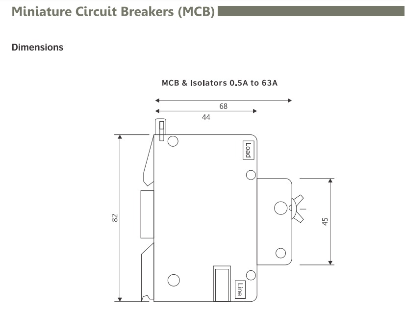 MCB Single Pole Miniature Circuit Breaker