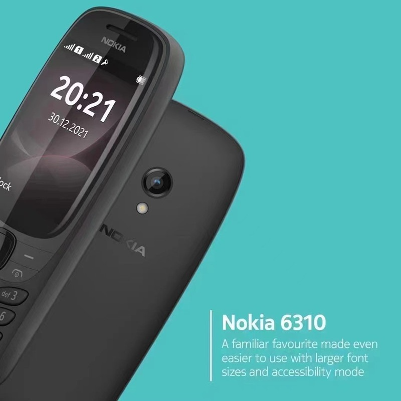 Nokia 6310 (2021) Smartphone 2.8 Inch Screen Dual SIM Phone 2G Call Rear Camera 0.5MP Shock Resistant and Durable Super Strong Battery