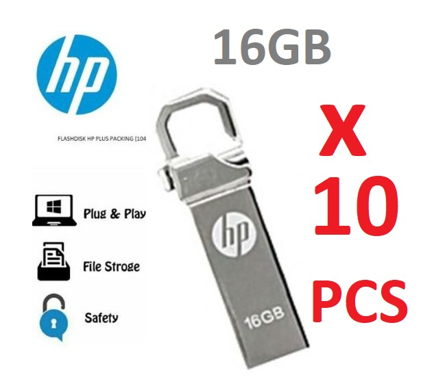10 PCs Wholesale Price - HP Metalic Quality [64GB/ 32GB / 16GB / 8GB / 4GB / 2GB] Flash Disk for Re-Sale