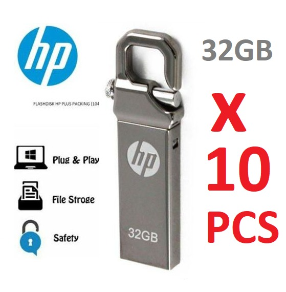 10 PCs Wholesale Price - HP Metalic Quality [64GB/ 32GB / 16GB / 8GB / 4GB / 2GB] Flash Disk for Re-Sale