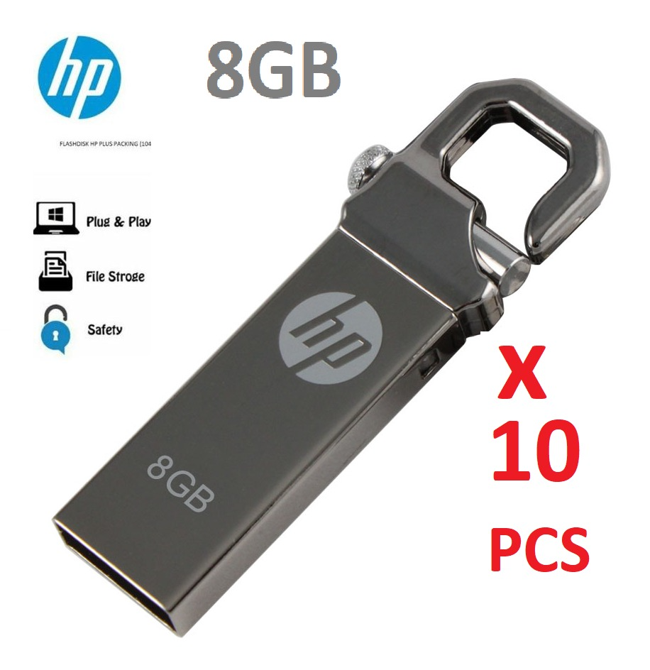 10 PCs Wholesale Price - HP Metalic Quality [64GB/ 32GB / 16GB / 8GB / 4GB / 2GB] Flash Disk for Re-Sale
