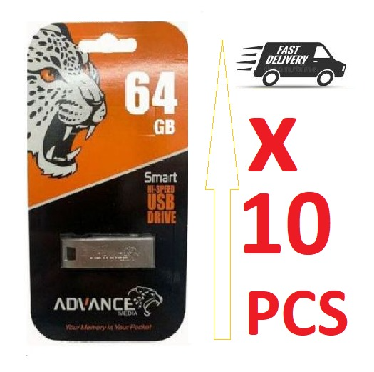10 PCs Wholesale Price - Advance Metalic Quality [128GB/ 64GB/ 32GB / 16GB / 8GB / 4GB / 2GB] Flash Disk for Re-Sale