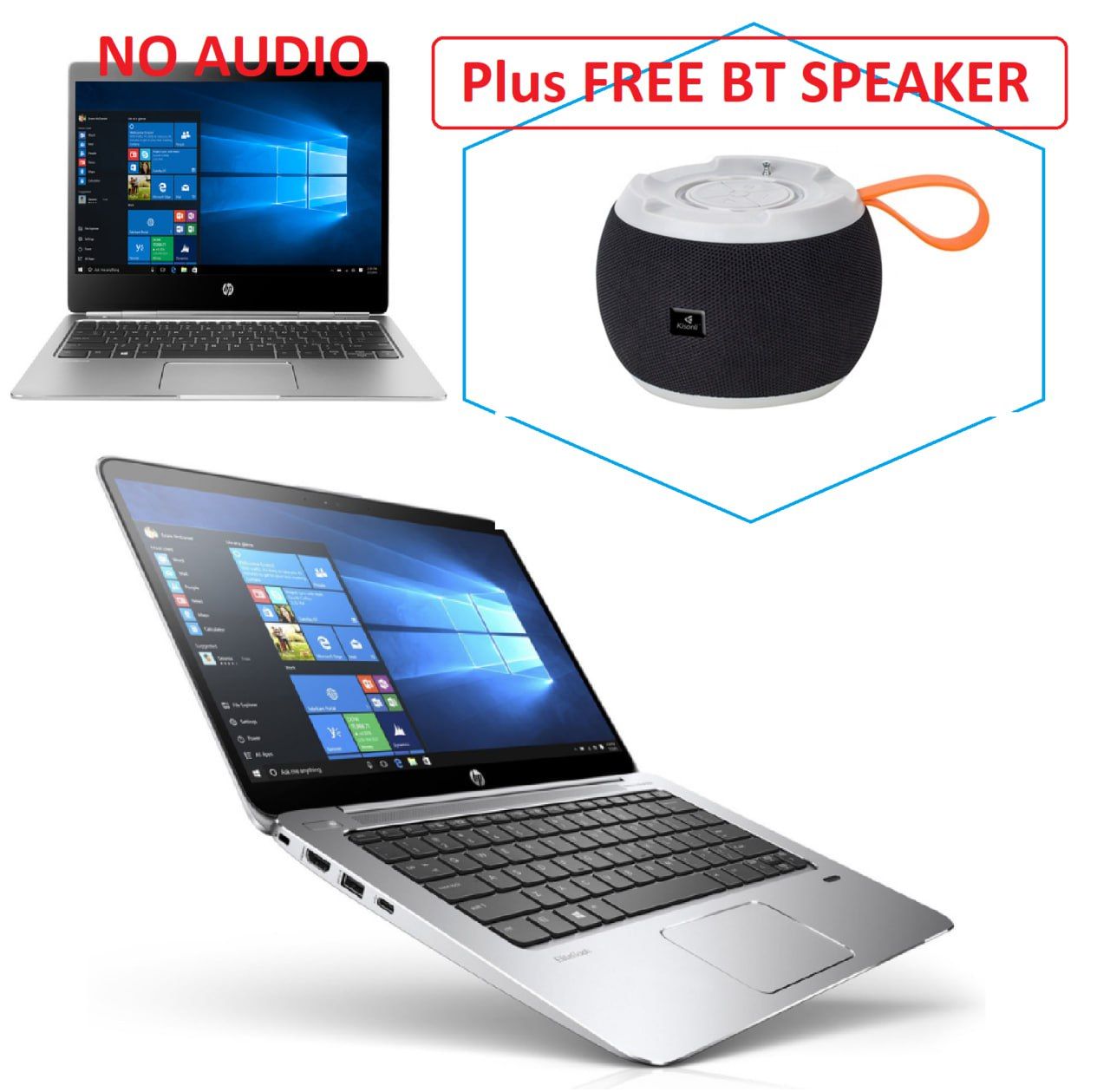 [FREE BT SPEAKER] Hp Touch Screen Elitebook Folio G1 M6 5th Gen 8gb 256gb 12.5" Win11 - NO AUDIO