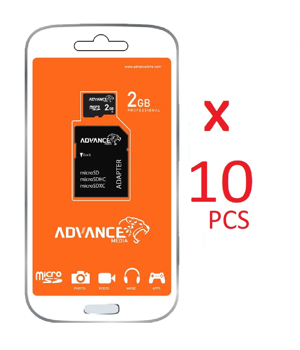10 PCs (Wholesale Price - 2GB / 4GB / 8GB / 6GB / 32GB / 64GB) ADVANCE microSD Memory Cards for Re-Sale