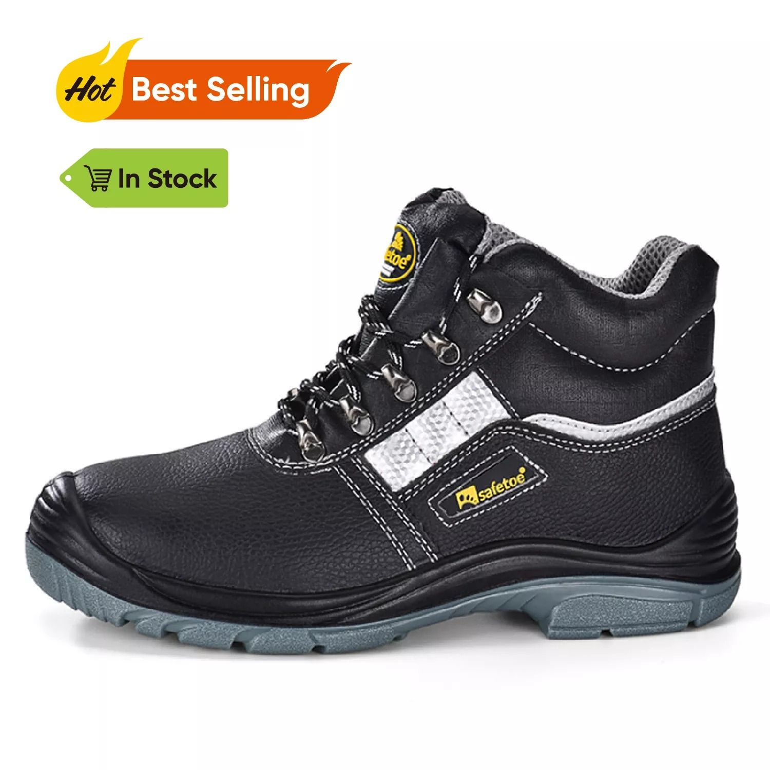 Safetoe Site Black Protective Work Boots
