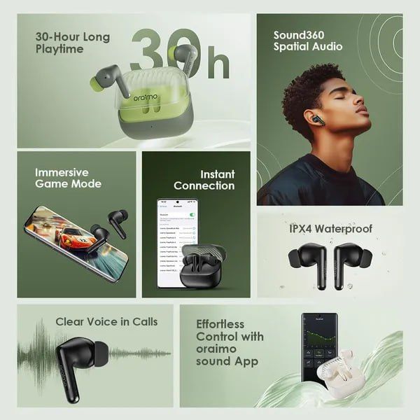 oraimo SpaceBuds Neo True Wireless Spatial Earbuds