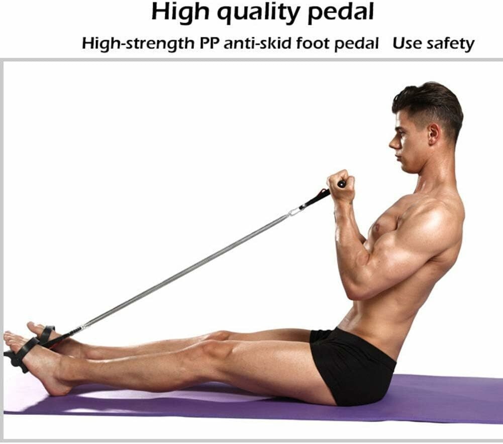 3 in 1 Tummy Trimmer with Multifunctional Chest Expander For Men And Women, Traditional Hand Clamp And Elastic Foot Pedal Exercise Sit-Up Pedal Pull Rope