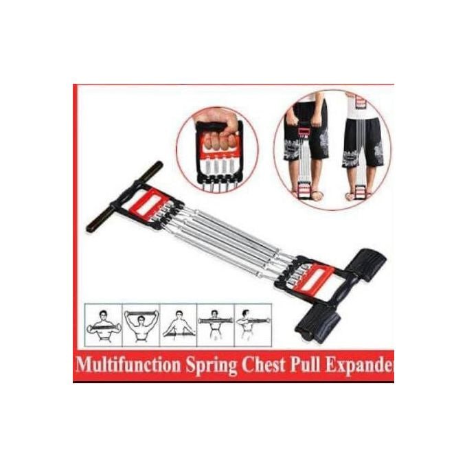 3 in 1 Tummy Trimmer with Multifunctional Chest Expander For Men And Women, Traditional Hand Clamp And Elastic Foot Pedal Exercise Sit-Up Pedal Pull Rope