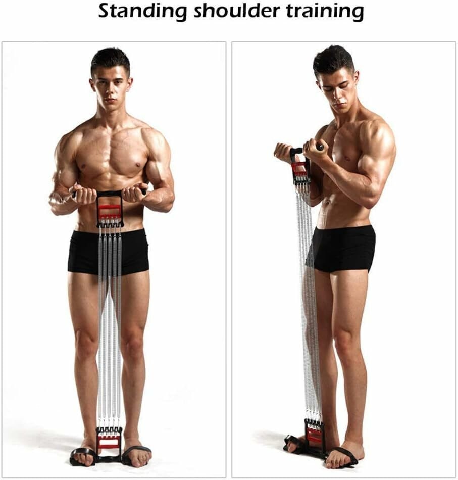 3 in 1 Tummy Trimmer with Multifunctional Chest Expander For Men And Women, Traditional Hand Clamp And Elastic Foot Pedal Exercise Sit-Up Pedal Pull Rope