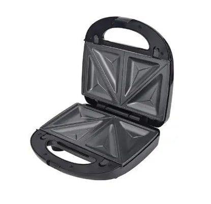 Heavy Duty 2 In 1 Sandwich Maker And Toaster Non-Stick Plates, Locking Lid, Cool Touch Handle & Cord Storage. Ideal for Breakfast. Easy to Clean