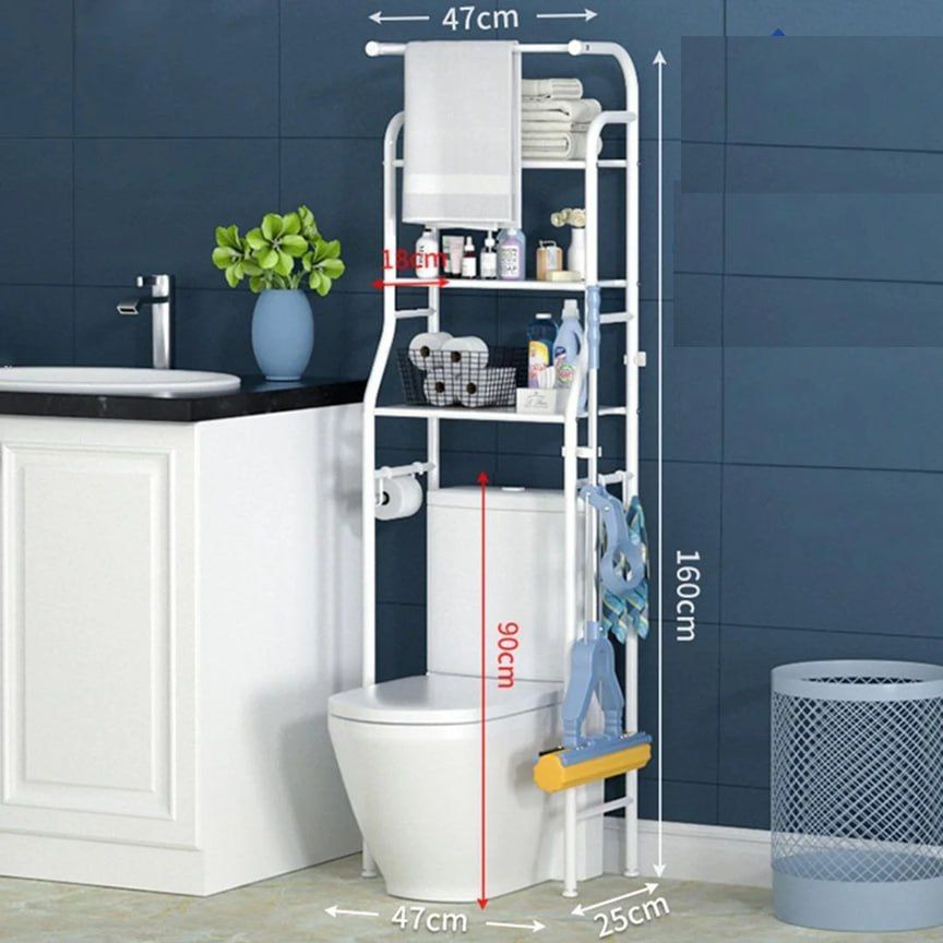 3-Tier Over The Toilet Storage Rack,Multifunctional Bathroom Organizer Over Toilet Shelf