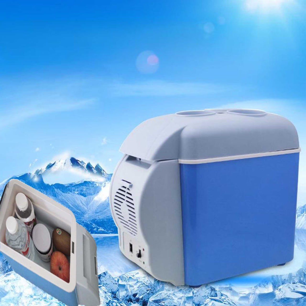 Mini Fridge Portable Table Top Electric Cooler Warmer Ice Box for Car & Hiking