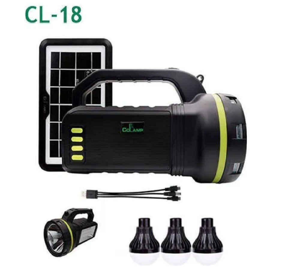 10W High Power Solar Flash Lamp In-Build FM Radio, TF Card Player, USB Phone Charging for Solar Lighting