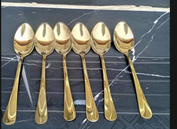 High Quality 6Pc Golden Spoon Set