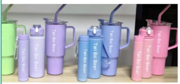 3in1 stanley cup Gift Set  portable coffee,tea, smoothie,juice mug with straw. High-quality travel mug, BPA-free plastic lid