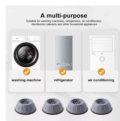 4Pc Washing Machine Antivibration Anti Vibration Pads Shock And Noise Cancellation Pads