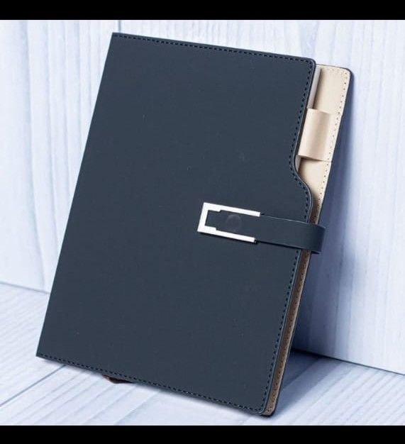A5 Black Curved Notebook Diary - 2026